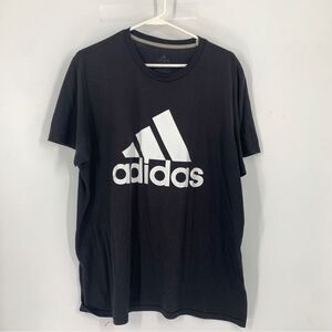 Adidas Men’s Size Large Black w/White Letters Spell Out S/S Tee Shirt